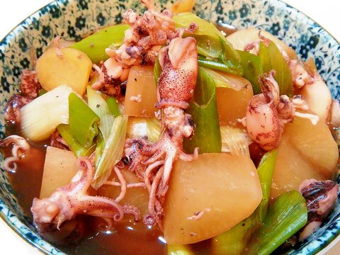 下ゆでなし！ヒイカと大根の煮物